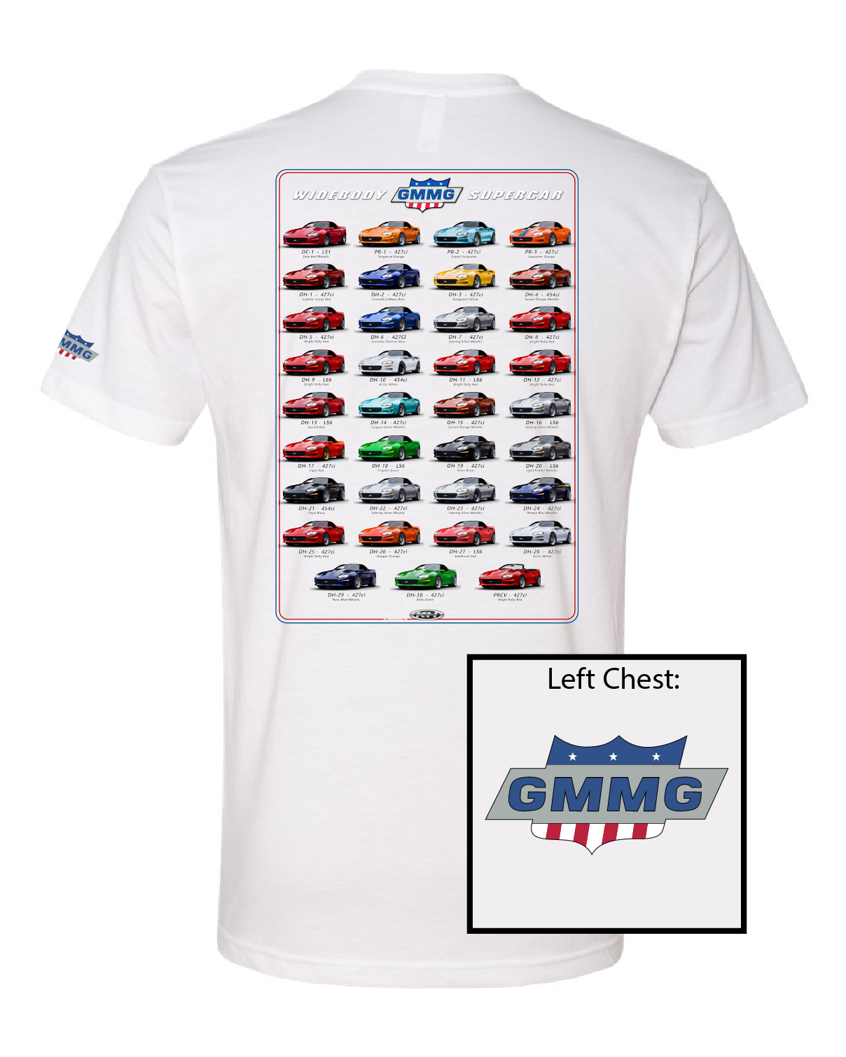 Brand New! Official GMMG Branded Widebody Supercar Shirt - Official Artwork by Cars by Kris
