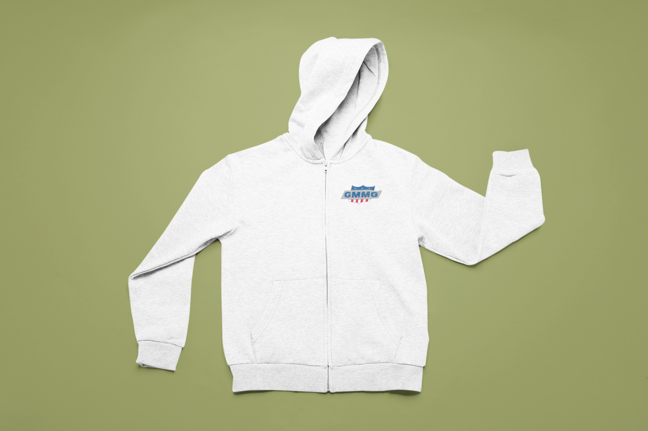 Official GMMG Branded Unisex Midweight Full-Zip Hooded Sweatshirt